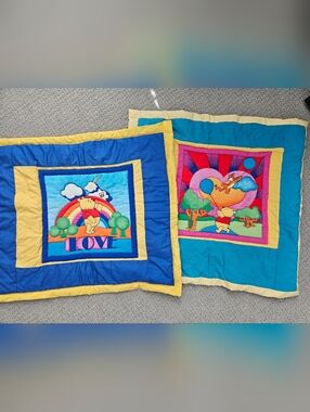 Winnie the Pooh Vintage Handmade Quilted Activity Play Mat Crib Blanket